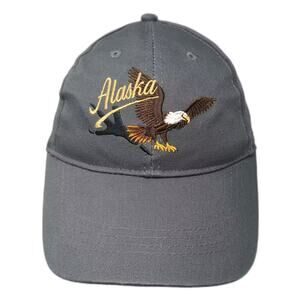 Impact Merchandise Baseball Cap Gray OS Alaska Embroidered Eagle Strapback Hat